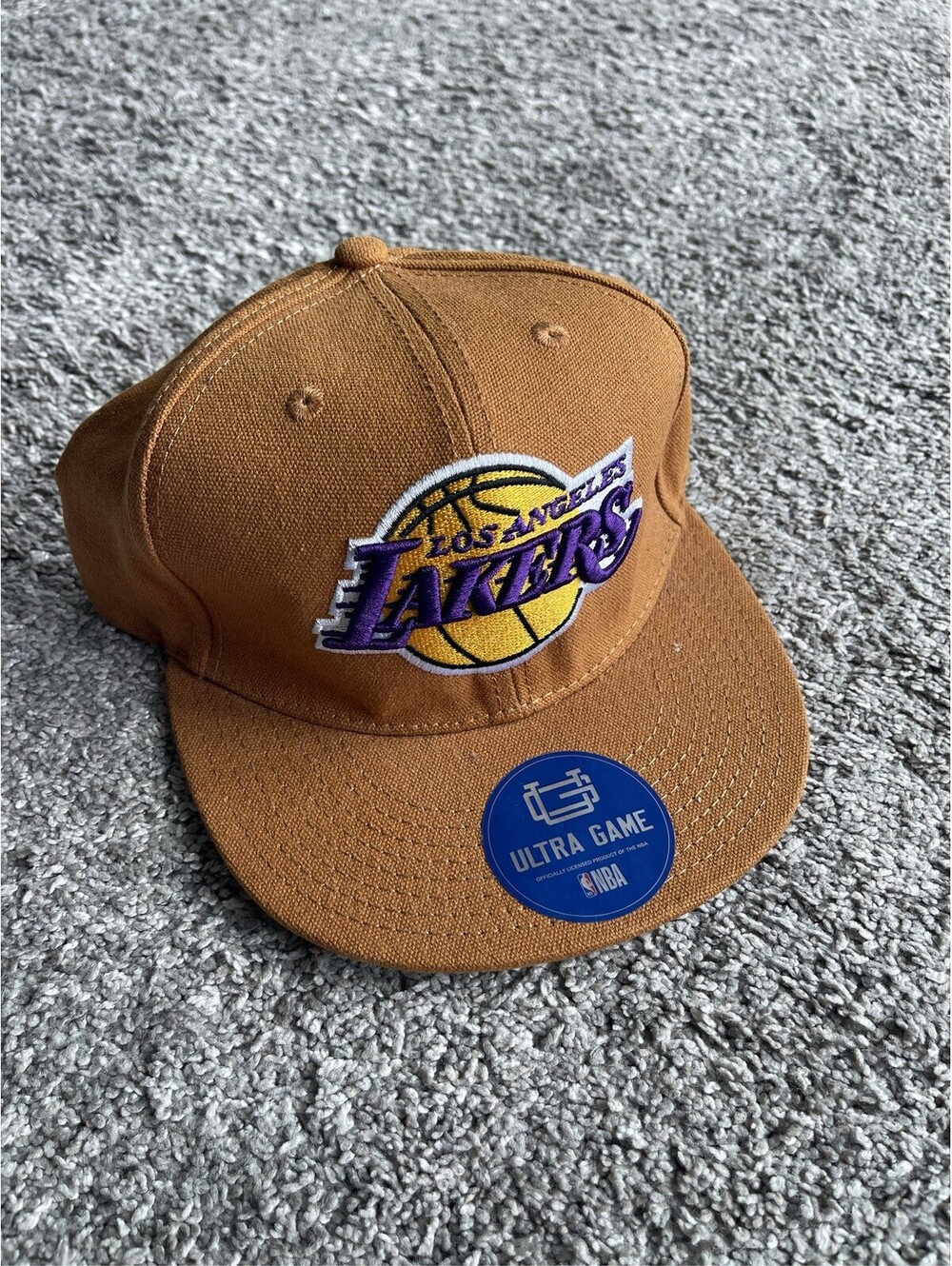Los Angeles Lakers Ultra Game Hat Cap Brown Adjustable NBA Basketball